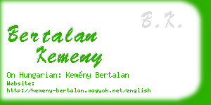 bertalan kemeny business card