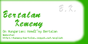 bertalan kemeny business card